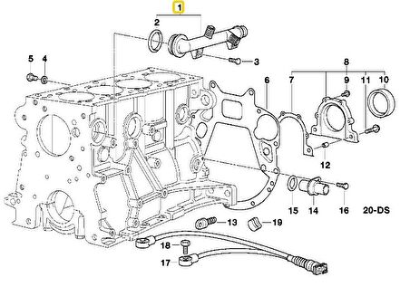 BMW E46 VE Z3 M43 MOTOR SU FLANŞI 11531709232