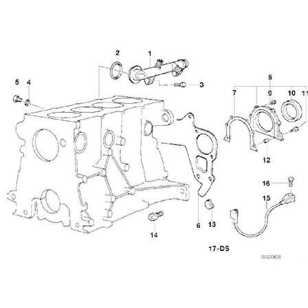 BMW E30 E34 E36 VE Z3 M40 M42 M43 M44 MOTOR SU FLANŞI 11531714738