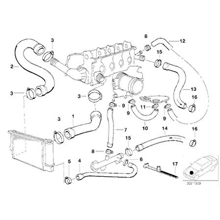 BMW E34 E36 M43 MOTOR SU HORTUMU 11531739559