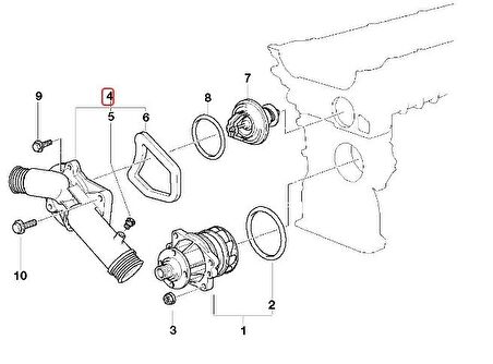 BMW E38 VE E39 M52 MOTOR TERMOSTAT KAPAĞI 11531740478