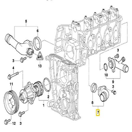 BMW E36 E46 VE Z3 M43 MOTOR SU FLANŞI OEM NO 11531743329