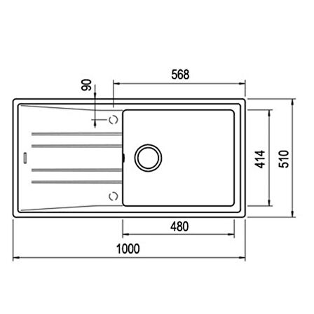 Teka MAESTROSTONE 60 L-TG Tegranite Eviye 115330012