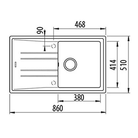 Teka MAESTRO STONE 50 B-TG Tegranite Eviye 115330022