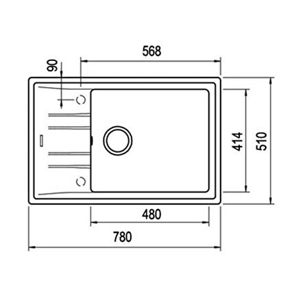 Teka MAESTRO STONE 60 S-TG Tegranite Eviye 115330036