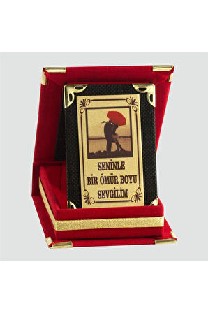 Seninle Bir Ömür Boyu Sevgilim Plaketi