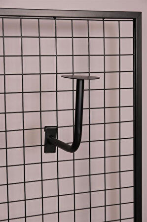 Tel Rafa Geçen Siyah Motosiklet Kask Tutucu