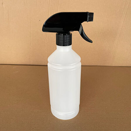 500 Ml  Siyah Tetik Spreyli Kimyasala Dayanıklı Plastik Şişe , 500 Cc Spreyli Plastik Şişe x 4 Adet