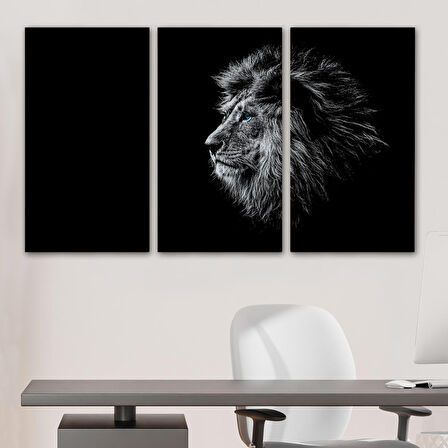 Harita Sepeti Aslan Dekoratif Kanvas Tablo 1153