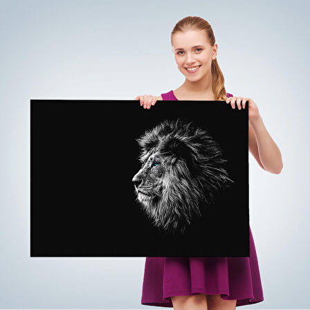 Harita Sepeti Aslan Dekoratif Kanvas Tablo 1153