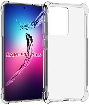 Smcase Samsung Galaxy S20 Ultra Kılıf Darbe Korumalı Silikon  Tam Kapatan Ekran Koruyucu