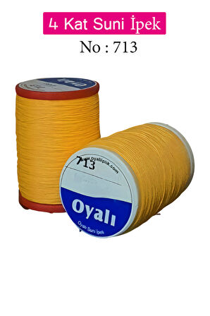 Oyalı 4 Kat Suni İpek İplik İğne Oyası Boncuk İpi Tığ Oyası No:713