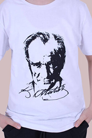 Imzalı Atatürk Baskılı Unisexs t-shirt