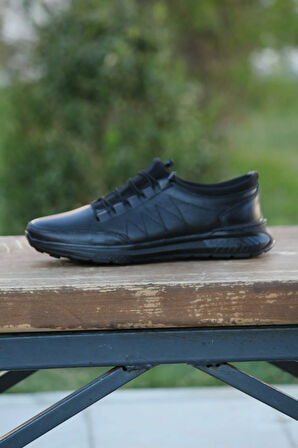 Erkek Sportif Kışlık Kundura Hakiki Deri Kauççuk Taban Ortobetik Ve Bağsız Lastikli