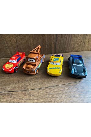 Cars Şimşek Mcqueen Mater Oyuncak Arabalar 4'lü Set OYUNCAK ŞİMŞEK MCQUEEN STORM MATER RAMİREZ ARABA