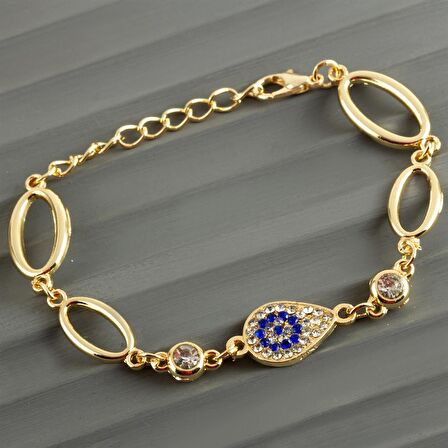 Oval Taşlı Trend Bileklik