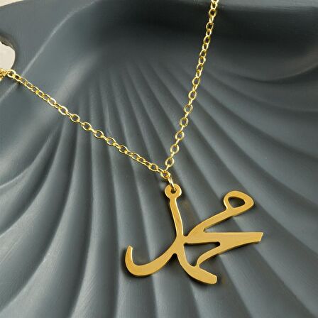 Muhammed Yazılı Uçlu Kolye