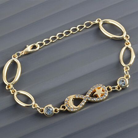 Ay Yıldız Taşlı Trend Bileklik