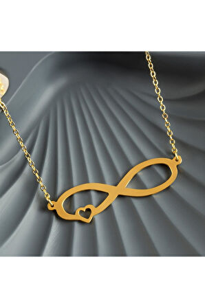 Sonsuzluk Kalp Uçlu Kolye