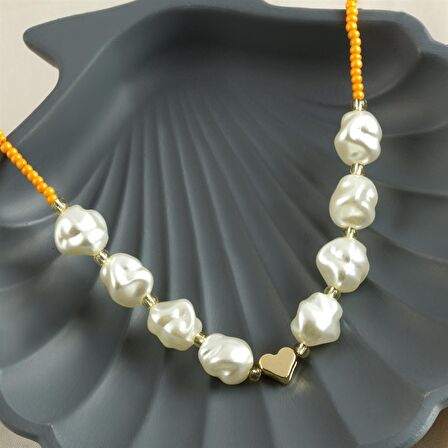 İnci Kum Boncuk Kolye