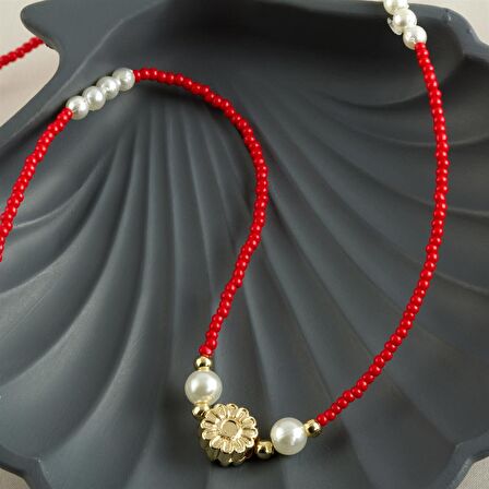 İnci Kum Boncuk Kolye