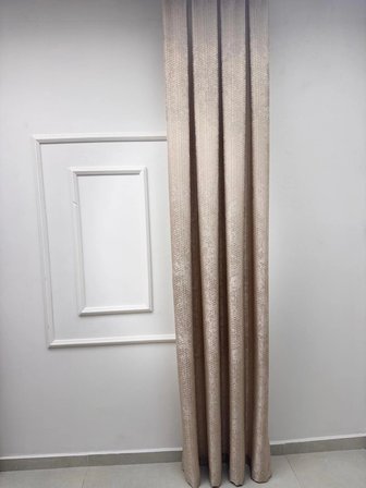 NİVEMESHOME  ÇAĞLA V-5201 KREM  1/3 PİLELİ FON PERDE