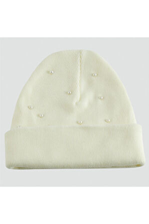 İncili Katlamalı kadın Bere