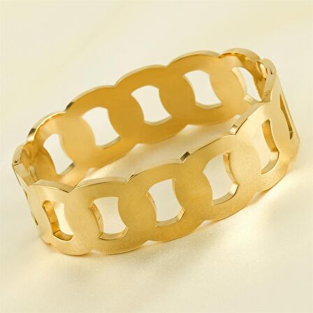 Lüks Çelik Kelepçe Bileklik