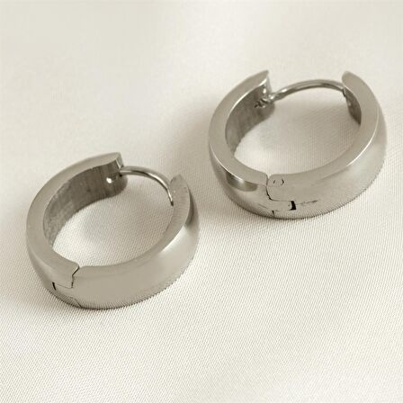 Halka Lüks Çelik Küpe 1,5 cm