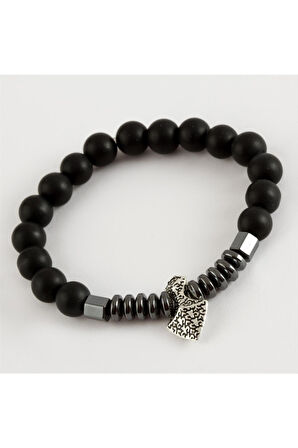 Hematit Mat Onix Doğaltaş Bileklik