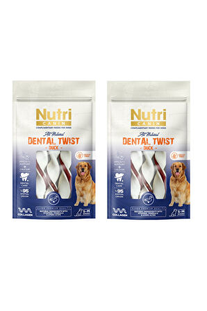 Nutri Canin Dental Twist Ördekli S-M Irk İçin Köpek Ödülü 80 Gr. X 2 Adet