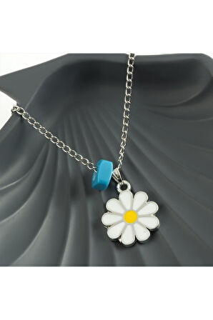 Papatya Mineli Kolye