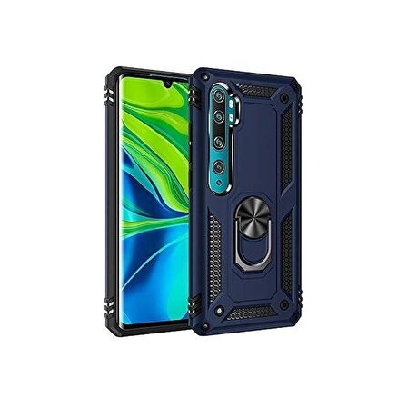Smcase  Xiaomi Mi Note 10 Pro Kılıf Vega Yüzüklü Tank Kapak 