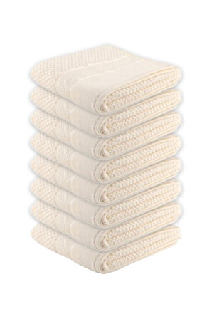 Özdilek Azra 50x90 Cm El-Yüz Havlusu Krem 8'li
