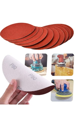 1000 Adet 115 mm Cırt Zımpara Kağıdı 120 Kum Avuç Taşlama Spiral Uyumlu Velcro Deliksiz Cırtlı Zımpara