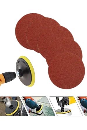 1000 Adet 115 mm Cırt Zımpara Kağıdı 50 Kum Avuç Taşlama Spiral Uyumlu Velcro Deliksiz Cırtlı Zımpara