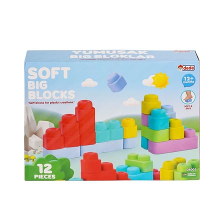 04005 Yumuşak Big Bloklar 12 Parça-Dede