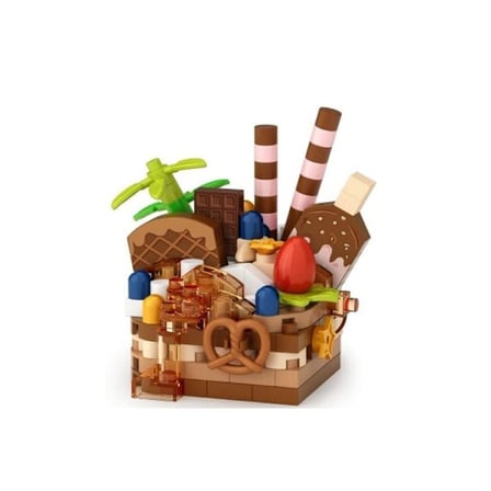Lz-8642 Loz Çi̇kolatali Pasta 160 Parça Block Oyuncak-Mi̇ni̇ Poşet