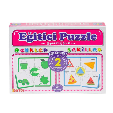 7194 Çark Puzzle Renkler Şekiller-Dıytoy