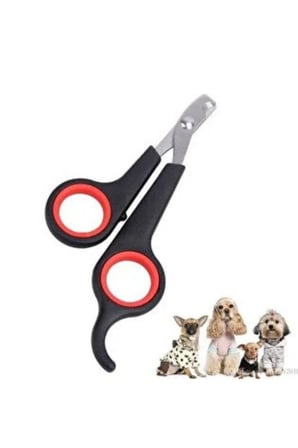 Kedi Ve Küçük Irk Köpekler İçin Ergonomik Saplı Tırnak Makası- Siyah