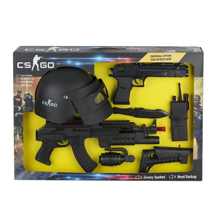 Er-120M Cs Go Kask Ve Silah Oyun Seti-Erdem Oyuncak