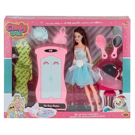 02453 Cindy Doll Dolaplı Makyaj Masalı Bebek-Oydaş Oyuncak