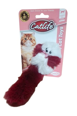 Peluş Kedi Oyuncağı Bordo