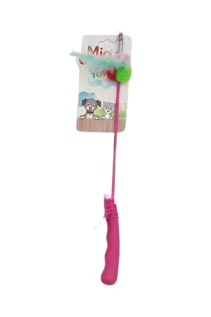 Ponpon Oltalı Kedi Oyuncağı Pembe