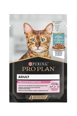 Pouch Delicate Okyanus Balıklı Yetişkin Kedi Ponch 85 Gr