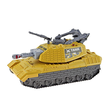 1:16 Ölçek Oyuncak  Tank Süper Tank Işıklı Sesli Sürtmeli 30 Cm
