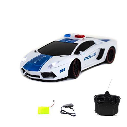 1:16 Uzaktan Kumandalı Polis  Lamborghini Şarjlı Araba