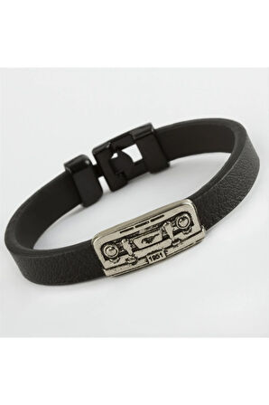 Kare Kaliteli Suni Deri Bileklik