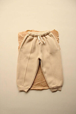 Bej Eşofman Altı İçi Polarlı