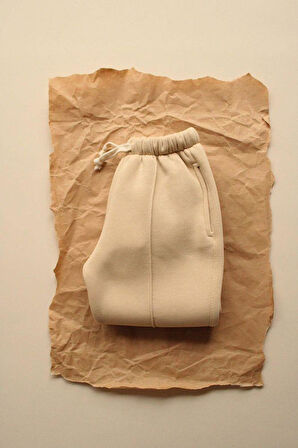 Bej Eşofman Altı İçi Polarlı