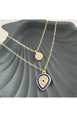 Damla Nazar Yeni Sezon İkili Kolye